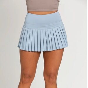 Gold Hinge Pleated Tennis Skirt